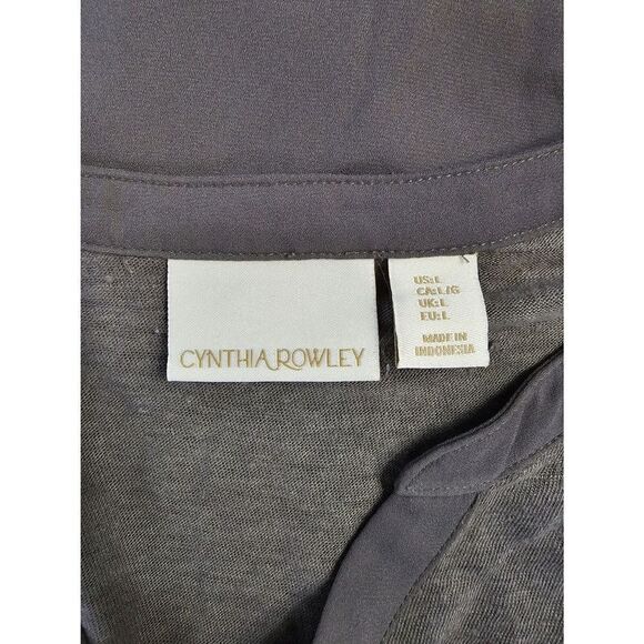 Cynthia Rowley Linen Sleeveless Blouse Olive Green Size Large - Picture 5 of 5